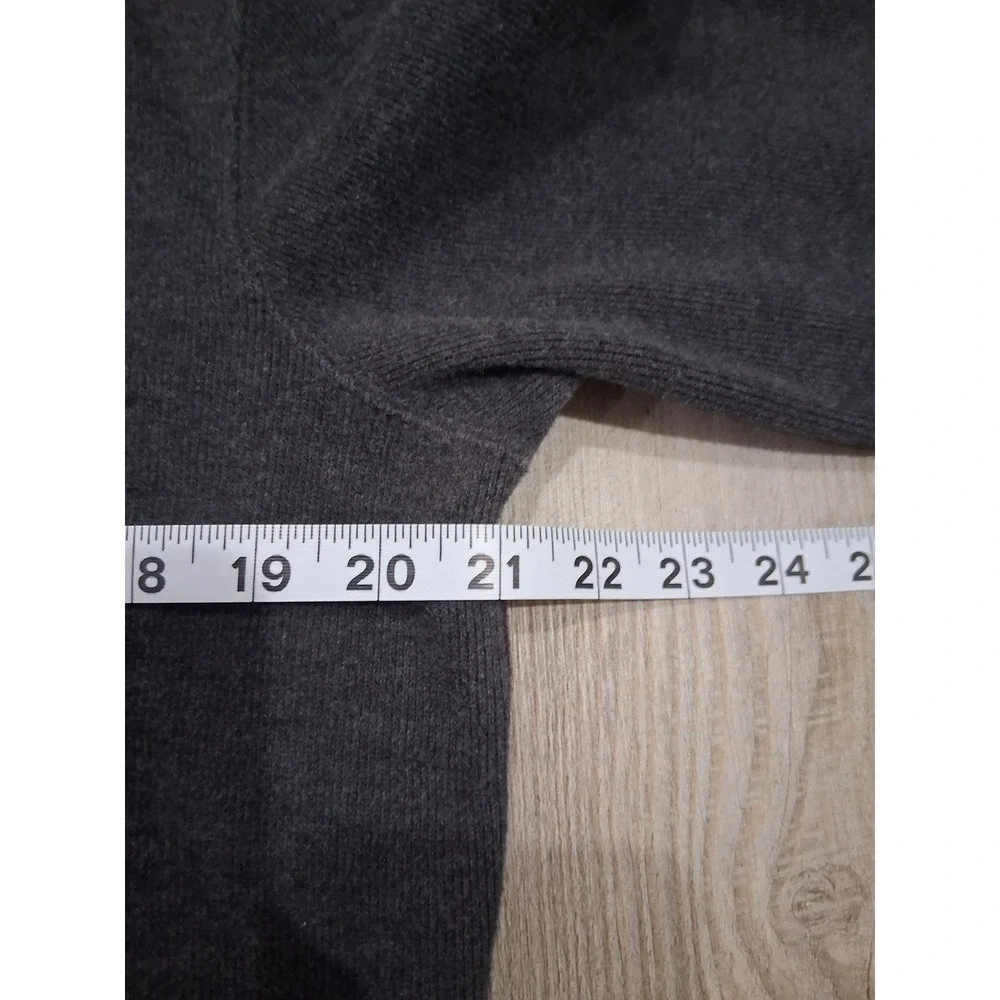 Polo Ralph Lauren Mens Quarter Zip Pullover Sweater Charcoal Gray Cotton Medium